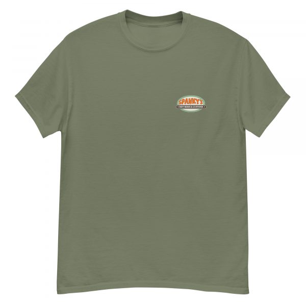 Spanky's Classic Pinstripe - Orange on Olive