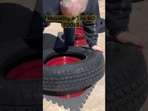 mount a car tire with no tools in 60 seconds ? Let see