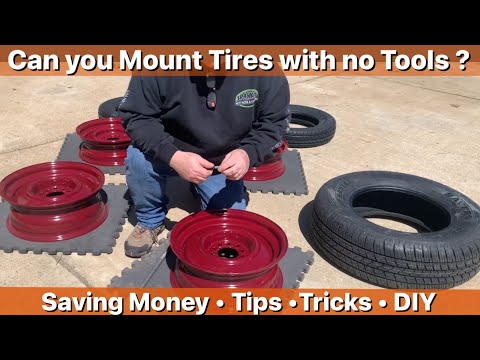 Mounting a Car Tire with no Tools no damage to expensive wheels at home?